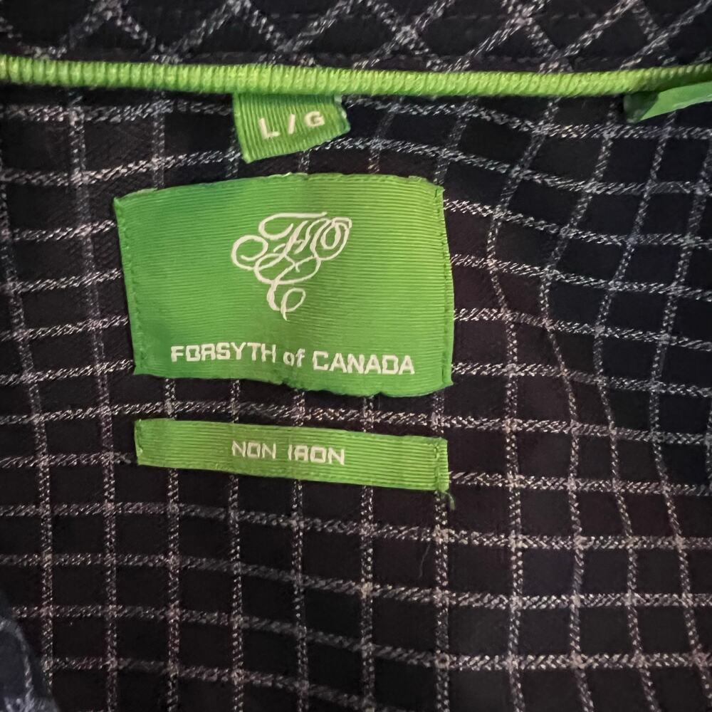 Forsyth Men's Dress Shirt Size Large Dark Blue - Picture 5 of 7